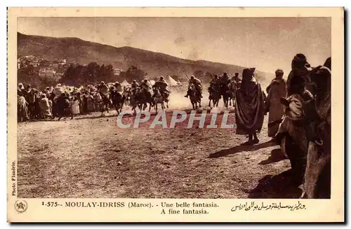 Maroc Moulay Idriss Cartes postales Une belle fantasia