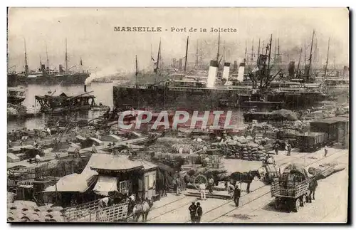 Marseille Cartes postales Pont de la Joliette (bateaux)