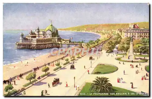 Nice Cartes postales Promenade des anglais a vol d&#39oiseau