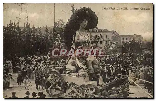 Nice Cartes postales Madame carnaval Char de la musique TOP