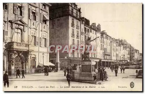 Toulon Ansichtskarte AK Carre du port Le genie maritime et la mairie