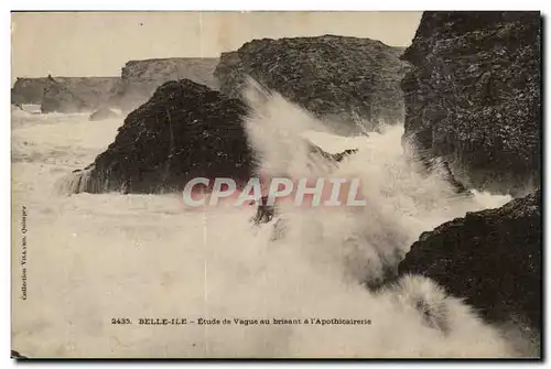 Belle Isle Ansichtskarte AK Etude de vague au brisant a l&#39apothicaire