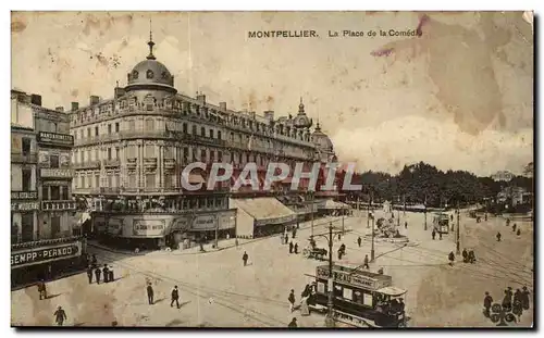 Montpellier Cartes postales La place de la corniche