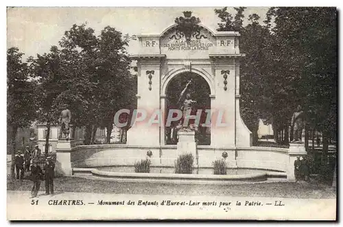 Chartres Cartes postales Monument des enfants d&#39Eure et Loir morts pour la France