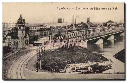 Strasbourg Strassburg Cartes postales Les ponts du Rhin pres de Kehl