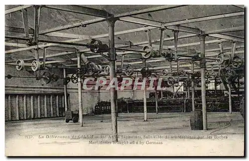 La Delivrance de Lille Cartes postales Ste d&#39esquermes Salle evidee de ses machines par les Boches
