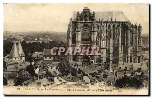 Beauvais Cartes postales La cathedrale Vue d&#39ensemble cote sud