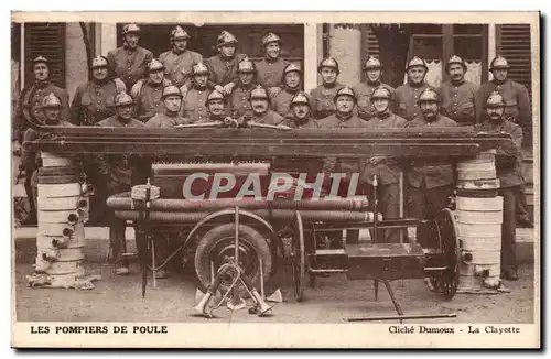 Cartes postales Les pompiers de Poule (Dumoux LA Clayette)