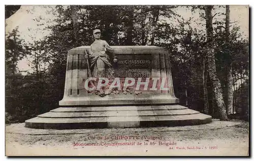 Au col de la Chipotte Ansichtskarte AK Monument commemoratif de la 86eme brigade