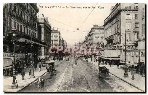 Marseille Ansichtskarte AK La CAnnebiere Vue du Port Vieux