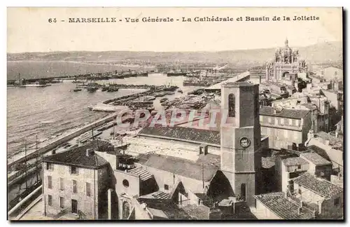 Marseille Ansichtskarte AK Vue generale La cathedrale et bassin de la Joliette