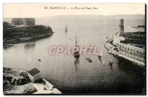 Marseille Ansichtskarte AK La passe du vieux port