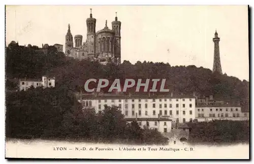 Lyon Cartes postales Nd de Fourviere L&#39abside et la tour metallique