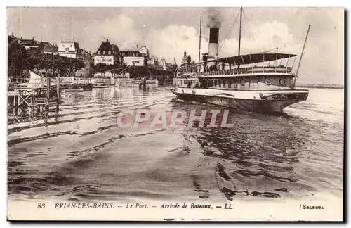 Evian les Bains Cartes postales Le port Arrivee des bateaux