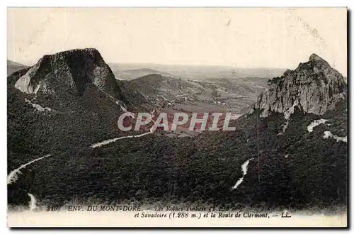 Environs du Mont Dore Ansichtskarte AK Les roches Tuiliere Route de Clermont