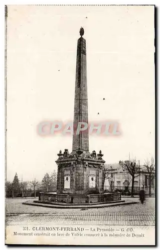 Clermont Ferrand Ansichtskarte AK La pyramide monument construit en lave de Volvic consacre a la memoire de Desai