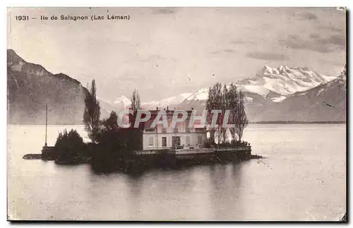 Cartes postales Ile de SAlagnon (lac Leman)