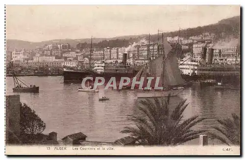 Algerie Alger Cartes postales Les courriers de la ville( bateau boat)