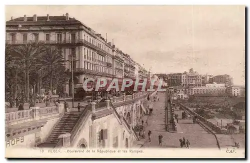 Algerie Alger Ansichtskarte AK Boulevard de la Republique et les rampes