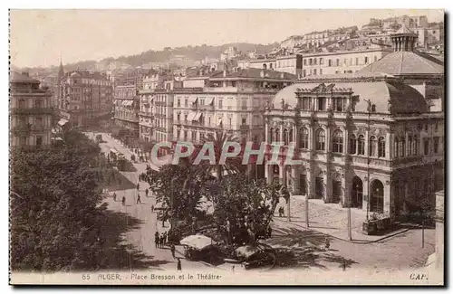 Algerie Alger Cartes postales Place Besson et le theatre