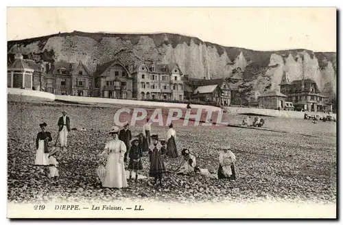 Dieppe Cartes postales Les falaises (enfants)