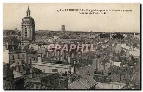 La Rochelle Ansichtskarte AK Vue generale prise de la tour de la lanterne Quartier du port