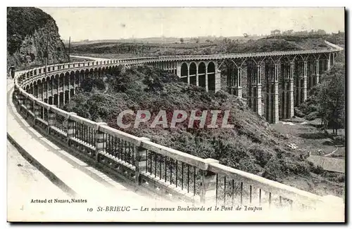 Saint Brieuc - Les Nouveaux Boulevards et le Pont de Loupin - bridge - Ansichtskarte AK