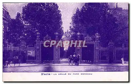 Paris 8 - La Grille du Parc Monceau - Ansichtskarte AK