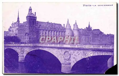 Paris - Le Consierge - purple tint - corner missing - Ansichtskarte AK