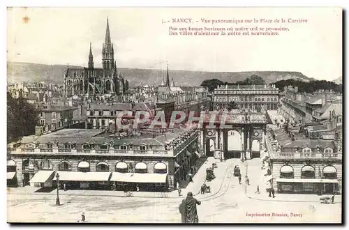 Nancy - Vue Panoramique sur la Place de la Carriere - Cartes postales