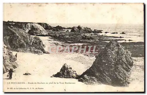 Le Pouliguen - Etude de Rochers au pied de la Tour Rochereau - Ansichtskarte AK