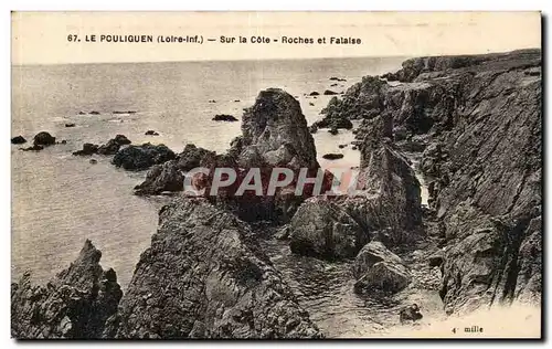 Le Pouliguen - Sur la Cote - Roches et Falaise - Ansichtskarte AK