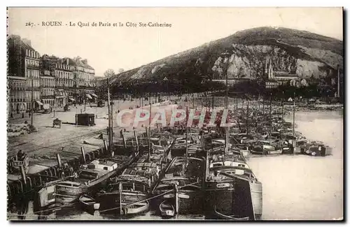 Rouen - Le Quai de Paris et la Cote Ste Catherine - Cartes postales