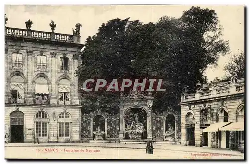 Nancy - Fontaine de Neptune - Cartes postales