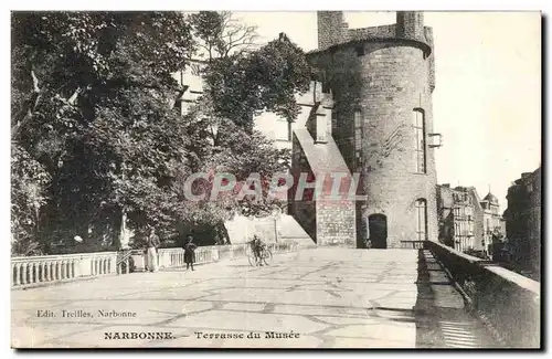 Narbonne - Terrasse du Musee - Velo - cyclisme - Cartes postales