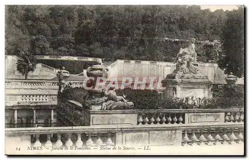 Nimes - Jardin de la Fontaine - Statue de la Source - Cartes postales