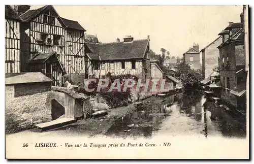 Lisieux Cartes postales vue sur la Touques prise du pont de Caen