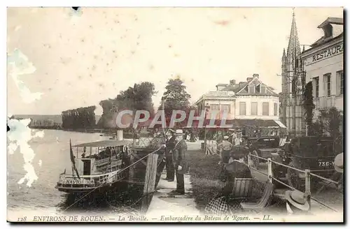 Environs de Rouen Cartes postales La Bouille embarcadere du bateau de Rouen