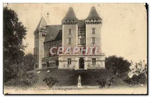Pau Cartes postales Le chateau vu de la basse plante