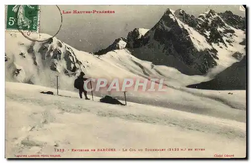 Environs de Barieges Ansichtskarte AK Le col de Tourmalet en hiver (ski)