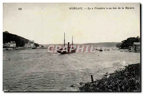 Morlaix Ansichtskarte AK Le Finistere au bas de la Riviere