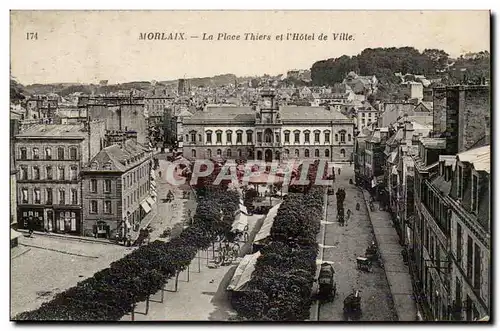 Morlaix Ansichtskarte AK La place thiers et l&#39hotel de ville