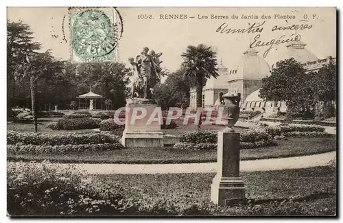 Rennes Cartes postales Les serres du jardin des plantes