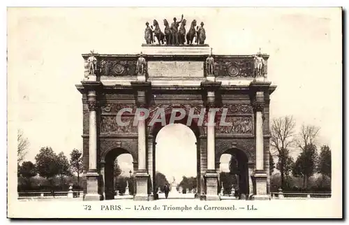 Paris Cartes postales Arc de triomphe du carrousel