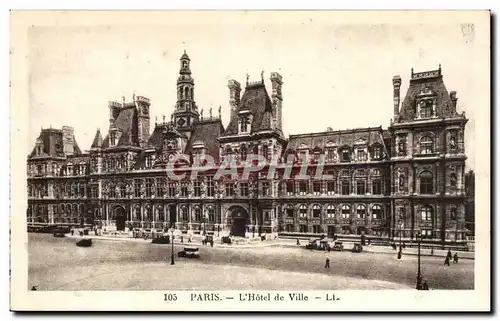 Paris Cartes postales Hotel de ville