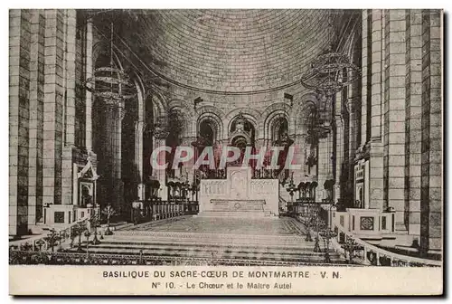 Paris Cartes postales Basilique du Sacre coeur de Montmartre Le choeur et le maitre autel