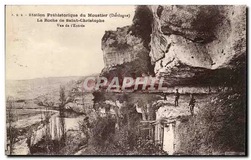 Cartes postales Station prehistorique du Moustier La roche de Saint Christophe Vue de l&#39entree