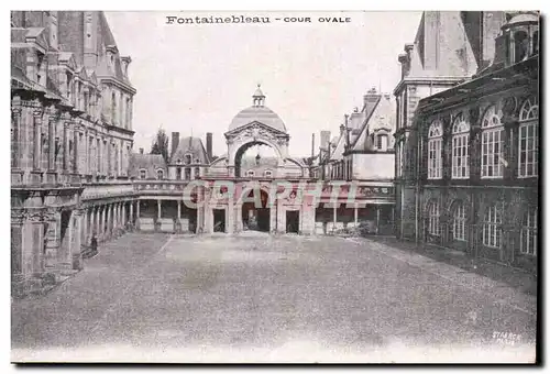 Fontainebleau - Cour Ovale - Ansichtskarte AK