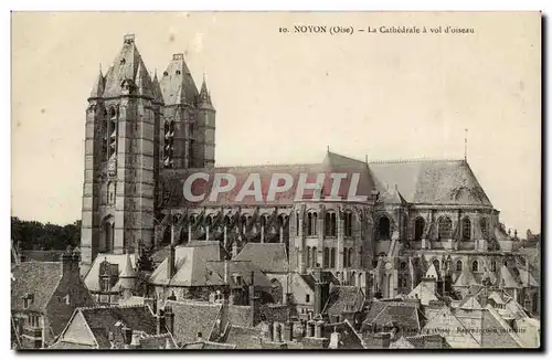 Noyon Cartes postales La cathedrale a vol d&#39oiseau