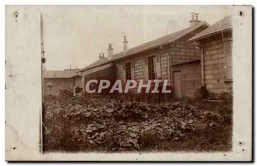 CARTE PHOTO Maison et viel homme